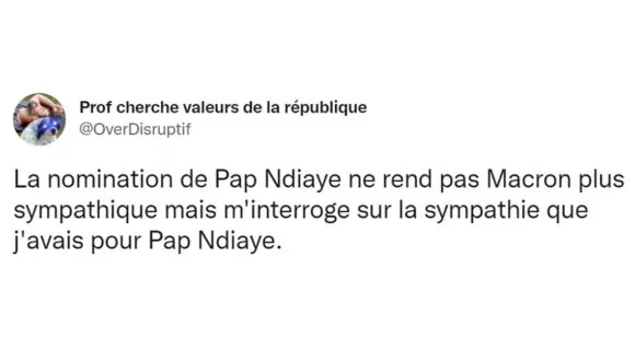 Image de couverture de l'article : Top 17 des tweets sur Pap Ndiaye, LA surprise du nouveau gouvernement