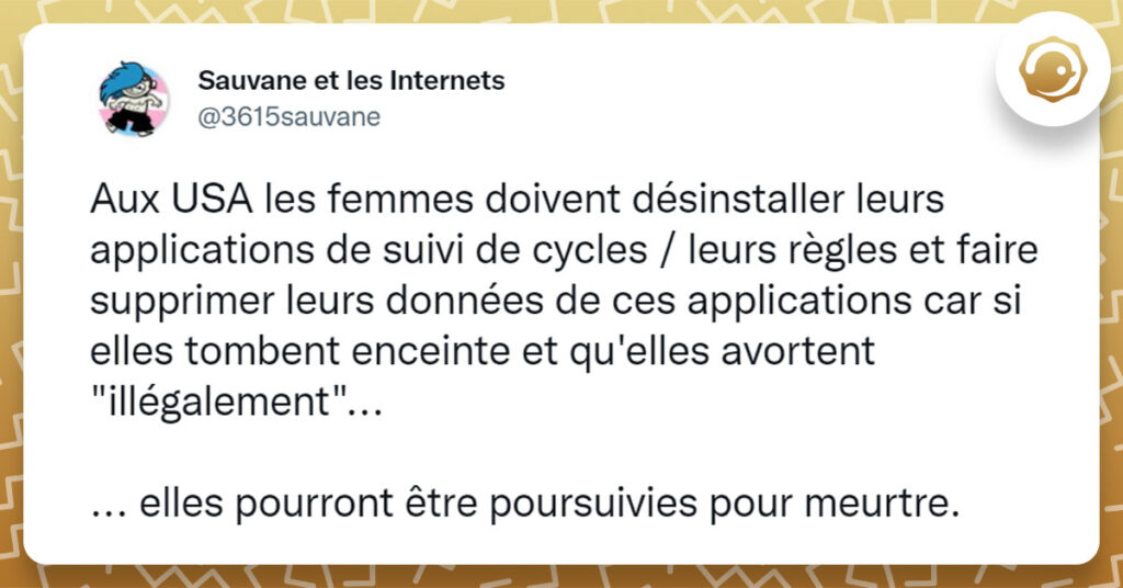 Tweet de 3615sauvane avortement USA