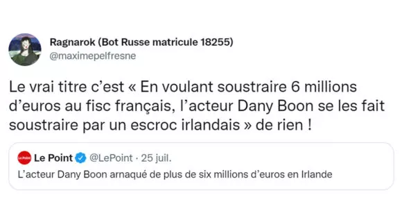Image de couverture de l'article : Quand Dany Boon se fait arnaquer de 6,7 millions d’euros