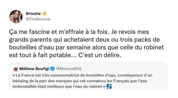 Image de couverture de l'article : Top 16 des meilleurs tweets sur l’eau du robinet, stop aux bouteilles !