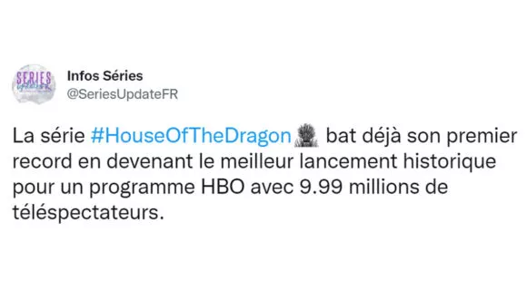 Image de couverture de l'article : House of the Dragon, un petit épisode et déjà un record