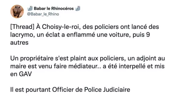 Image de couverture de l'article : Thread : à Choisy-le-roi, la police se croit tout permis