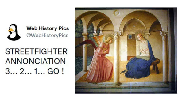 Image de couverture de l'article : Thread : le combat céleste entre l’archange Gabriel et la vierge Marie