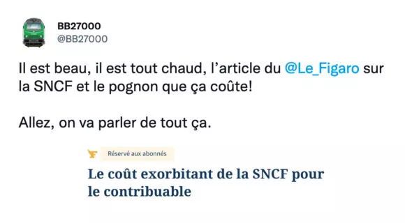 Image de couverture de l'article : Thread : le coût de la SNCF