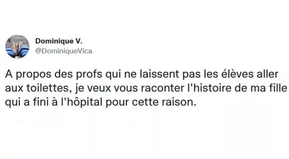 Image de couverture de l'article : Thread : À ces profs qui ne laissent pas les enfants aller aux toilettes