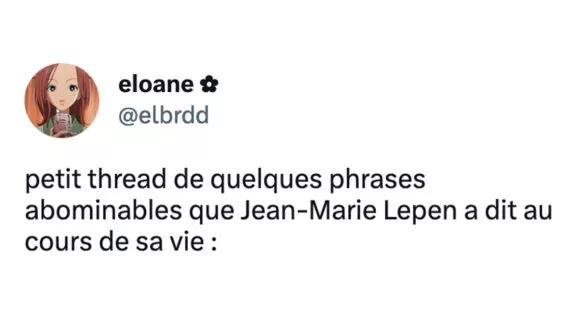 Image de couverture de l'article : Thread : les sorties abominables de Jean-Marie Le Pen