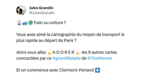 Image de couverture de l'article : Thread : faut-il prendre la voiture ou le train, l’exemple de 9 villes !