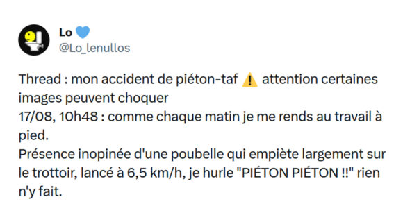 Image de couverture de l'article : Thread : les multiples dangers de se rendre à son travail à pied !