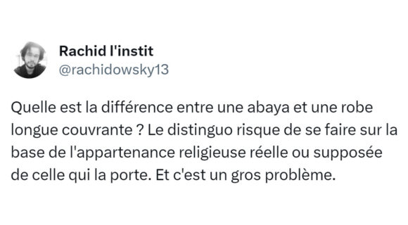 Image de couverture de l'article : Interdiction de l’abaya à l’école : vos réactions