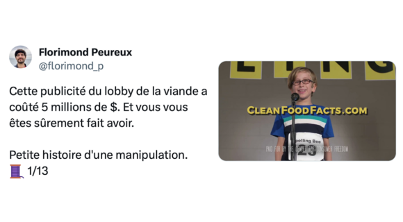 Image de couverture de l'article : Thread : comment les lobbyistes de la viande tentent de nous influencer