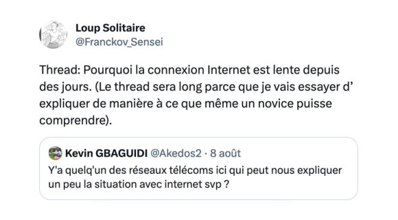 Image de couverture de l'article : Thread : panne Internet en Afrique Centrale