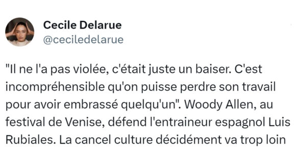 Image de couverture de l'article : Quand Luis Rubiales reçoit le soutien de… Woody Allen