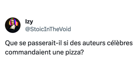 Image de couverture de l'article : Thread : si des auteurs célèbres commandaient une pizza…