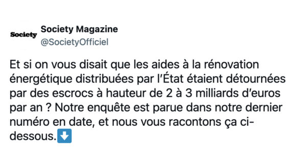 Image de couverture de l'article : Thread : les escrocs de la rénovation énergétique