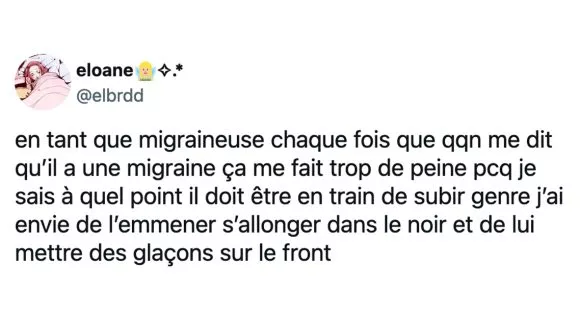 Image de couverture de l'article : Top 15 des tweets sur la migraine