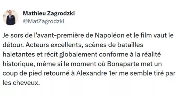 Image de couverture de l'article : Top 15 des meilleurs tweets sur Napoléon, un film bof bof historique !