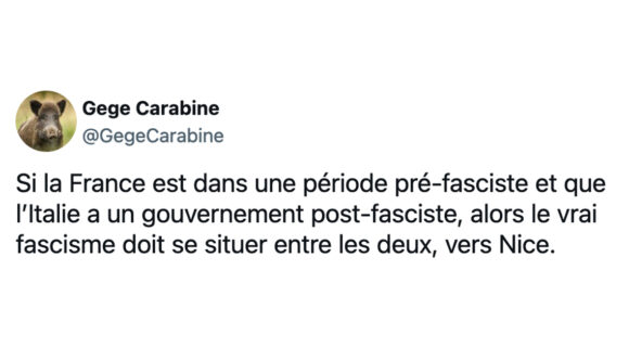 Image de couverture de l'article : Les 15 meilleurs tweets de @GegeCarabine