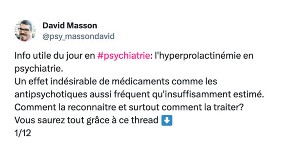 Image de couverture de l'article : Thread : hyperprolactinémie et psychiatrie