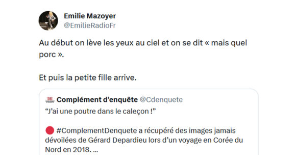 Image de couverture de l'article : Top 20 des tweets sur le « Complément d’enquête » sur Depardieu