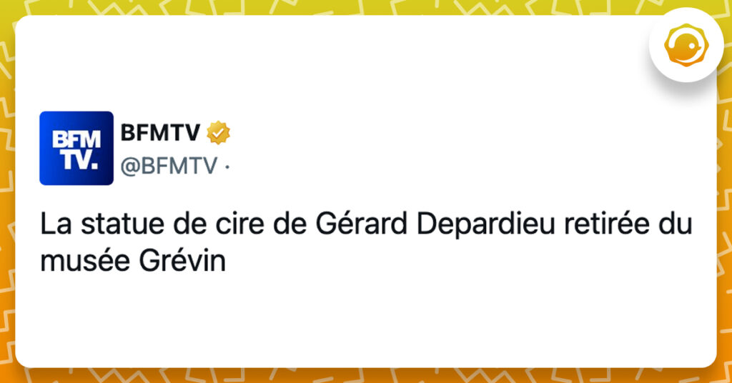 @BFMTV La statue de cire de Gérard Depardieu retirée du musée Grévin