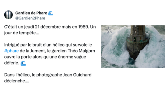 Image de couverture de l'article : Un gardien de phare survit à une tempête