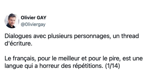 Image de couverture de l'article : Thread : le problème des répétitions dans la langue française