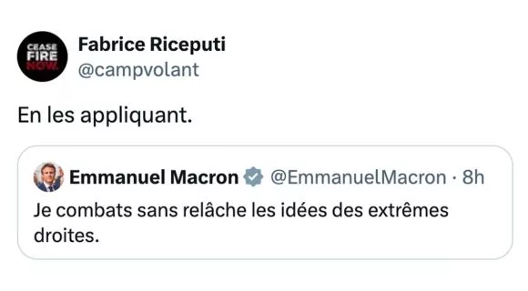 Image de couverture de l'article : Emmanuel Macron combat l’extrême droite (selon lui-même)