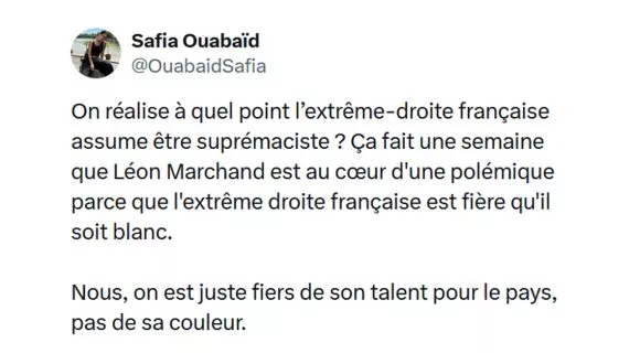 Image de couverture de l'article : Léon Marchand est-il de droite ou de gauche ?