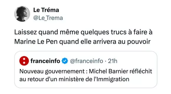 Image de couverture de l'article : Quand Michel Barnier réfléchit à un ministère de l’Immigration