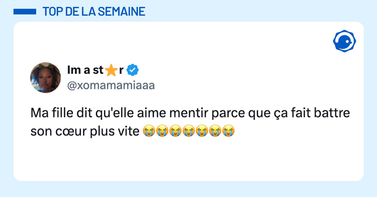 Ma fille dit qu'elle aime mentir parce que ça fait battre son cœur plus vite 😭😭😭😭😭😭😭