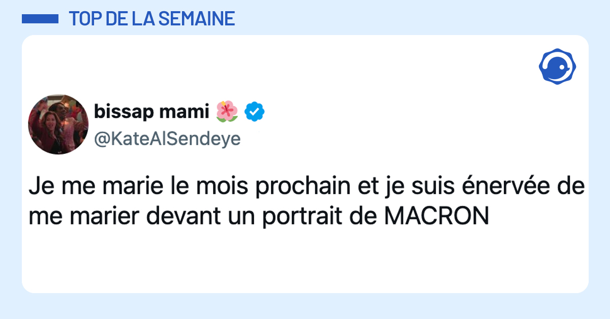 @KateAlSendeye Je me marie le mois prochain et je suis énervée de me marier devant un portrait de MACRON