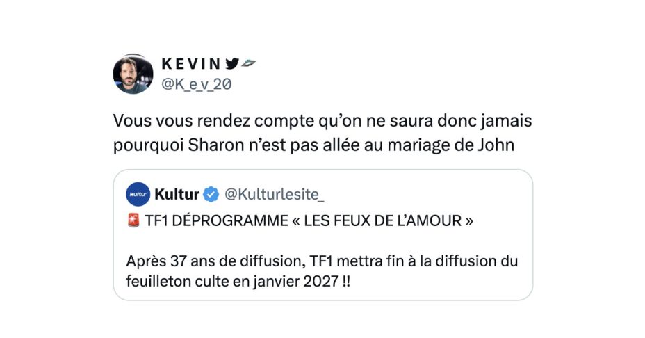 Image de couverture de l'article : TF1 d&eacute;programme &laquo; Les Feux de l&rsquo;amour &raquo;, la vieillesse en deuil